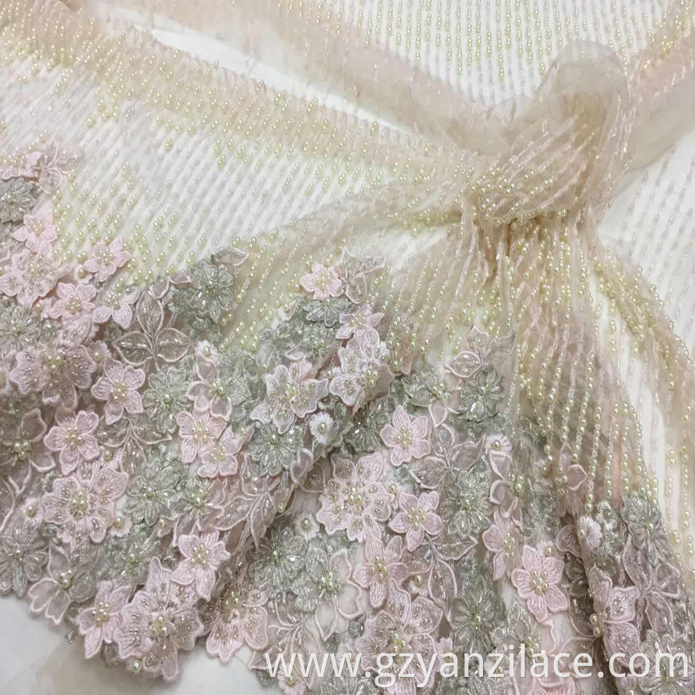 Beaded Lace Fabric Bridal
